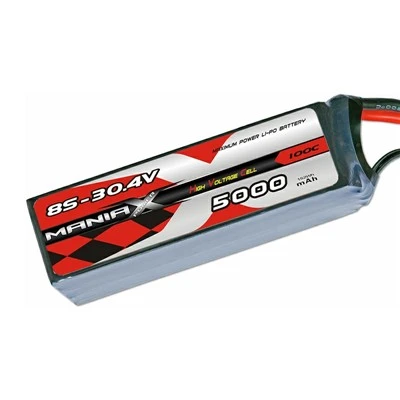 8S-30.4V 5000mAh 100C Lipo akumulators